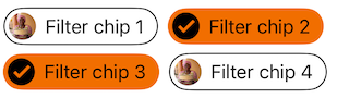 Light filter chips with avatar